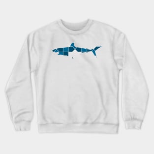 Shark Silhouette with Pattern Crewneck Sweatshirt